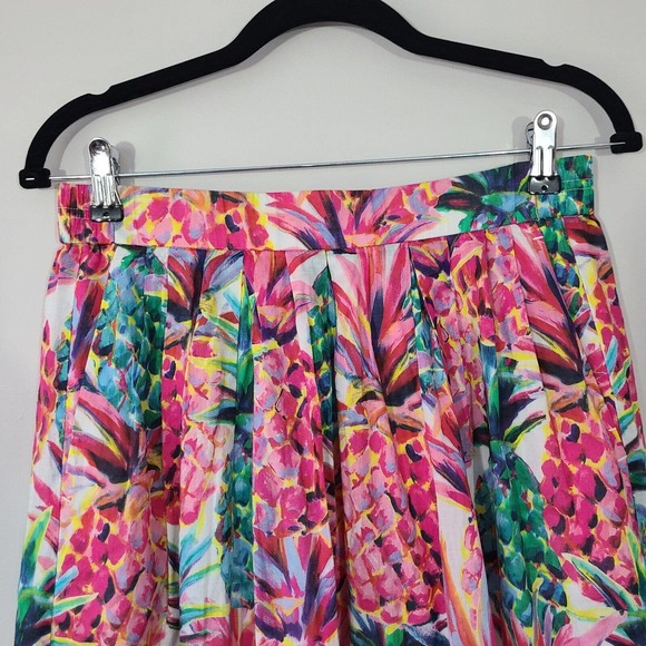 J. Crew Factory Floral Midi Skirt - Pink and Green - Picture 5 of 12